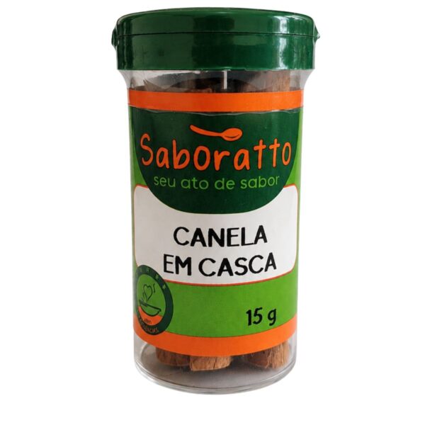 Canela em casca vera 6cm tubo 15g Saboratto essências