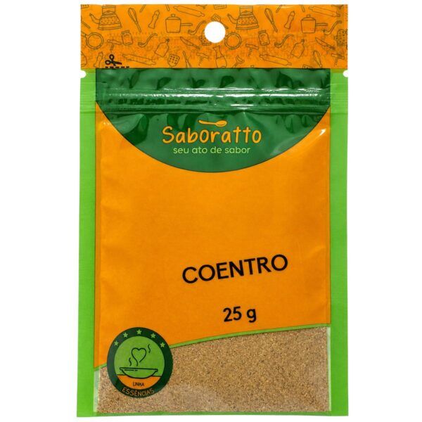 Coentro em pó sache 25g Saboratto essências