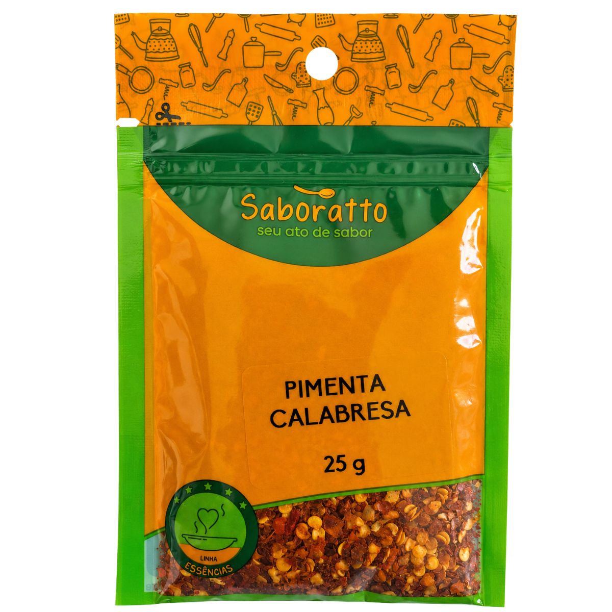 Pimenta calabresa Flocos sache 25g Saboratto essências