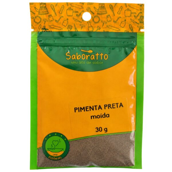 Pimenta preta moida sache 30g Saboratto essências