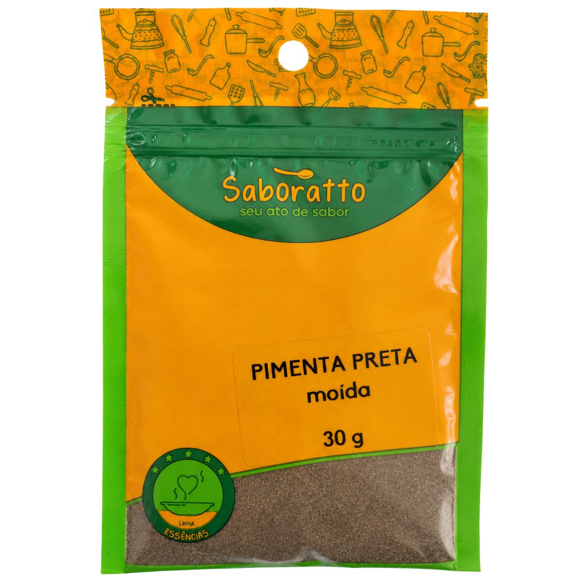 Pimenta preta moida sache 30g Saboratto essências