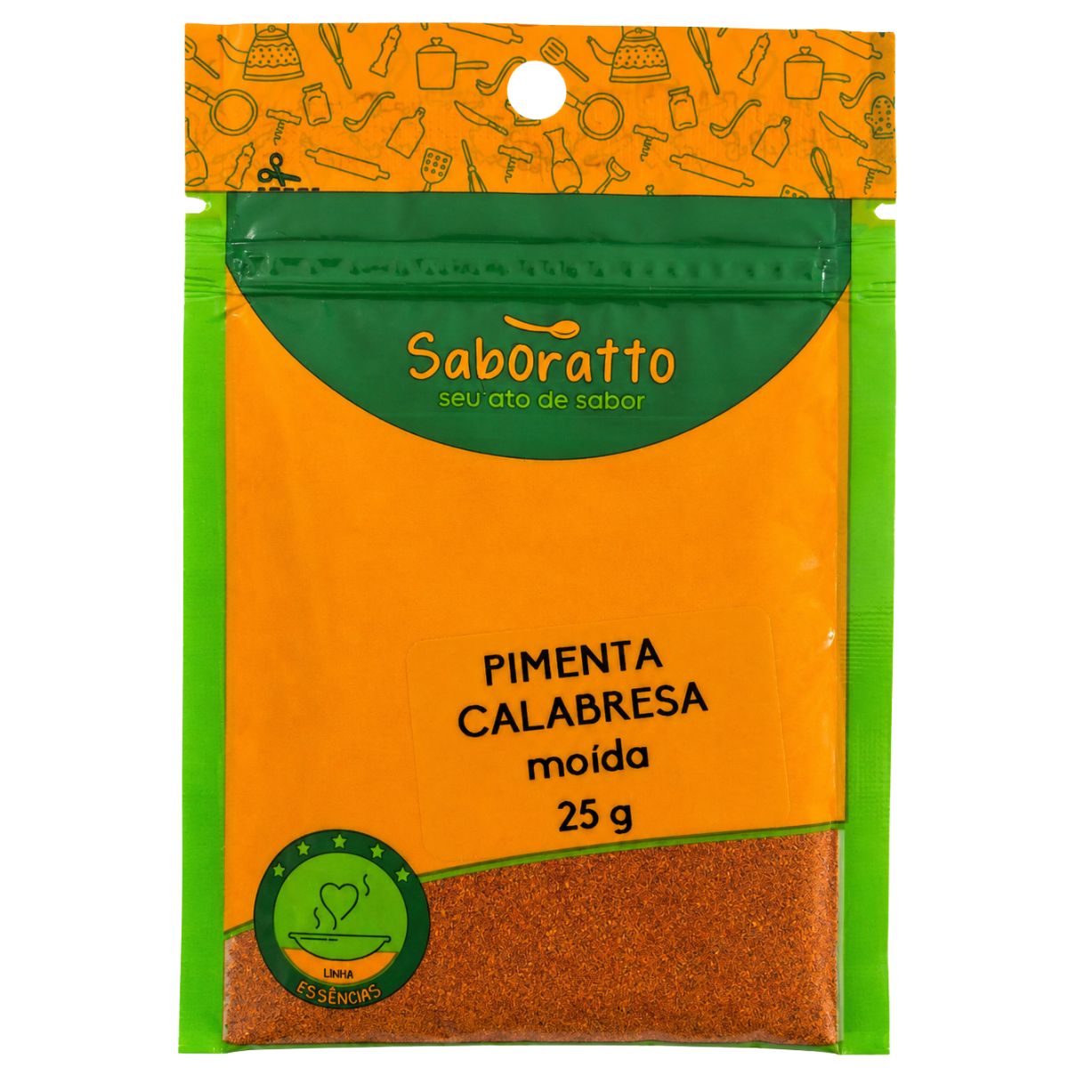 Pimenta Calabresa moida sache 25g Saboratto essências