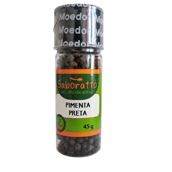 pimenta do reino preta com moedor 45g Saboratto essencias