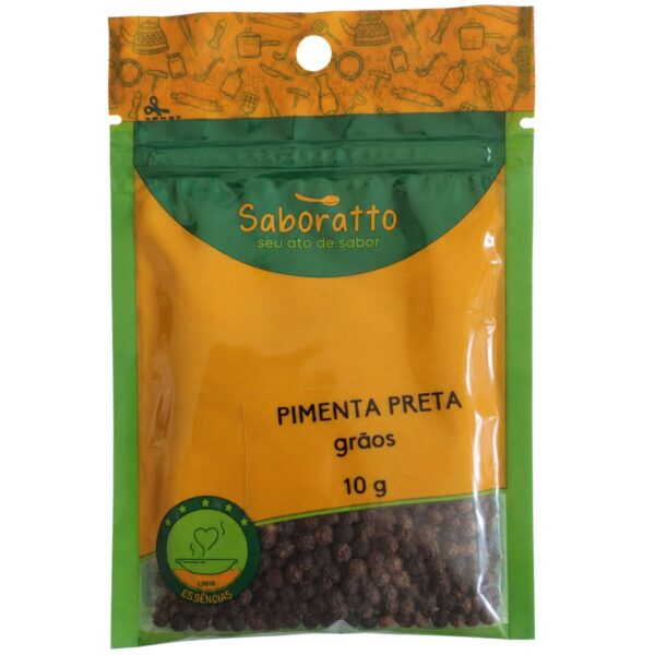 pimenta do reino grãos preta sache 10g Saboratto essências