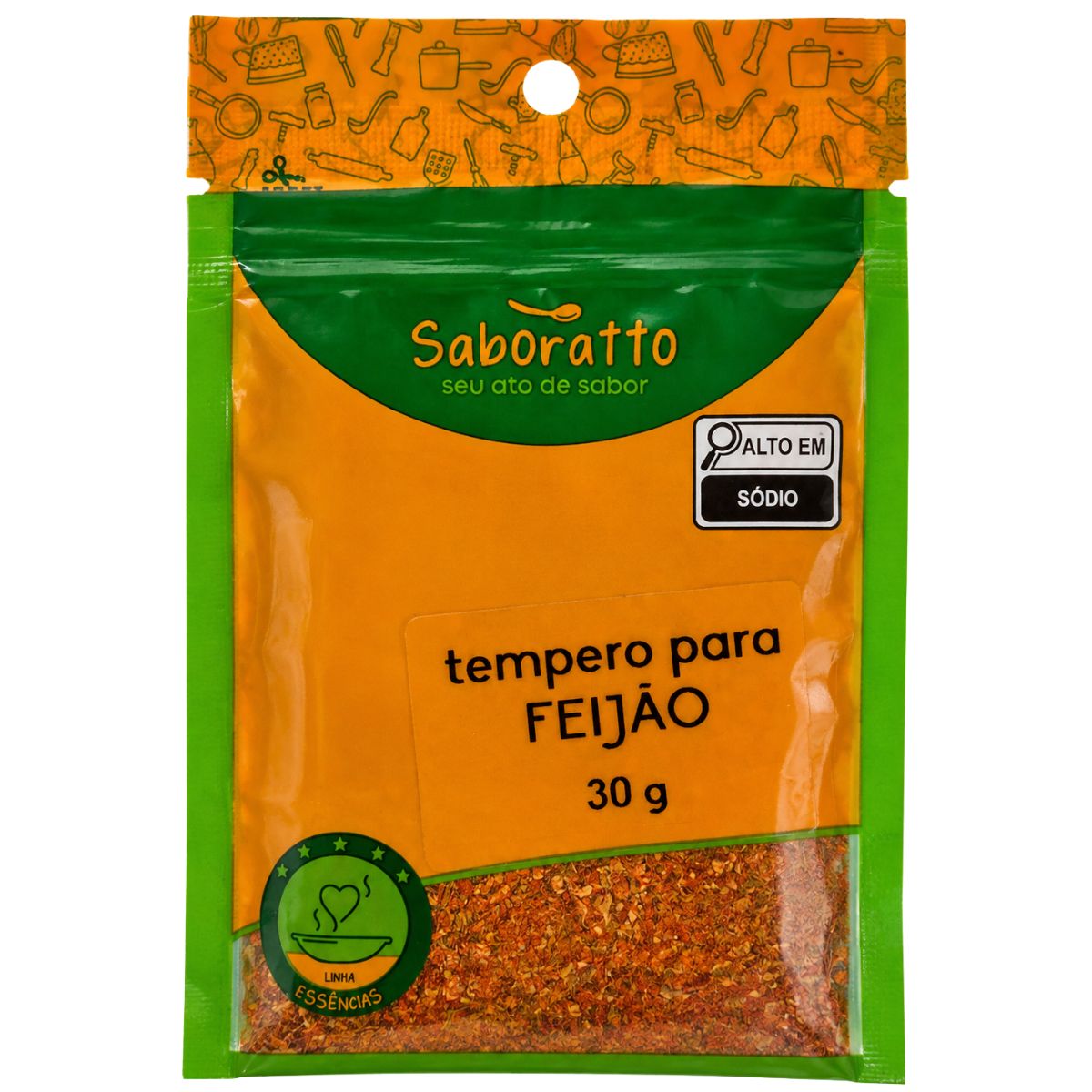 Tempero para feijão sache 30g Saboratto essências