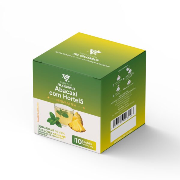 Cha em saches - Abacaxi com hortela 10x1g - Perfeita Alquimia