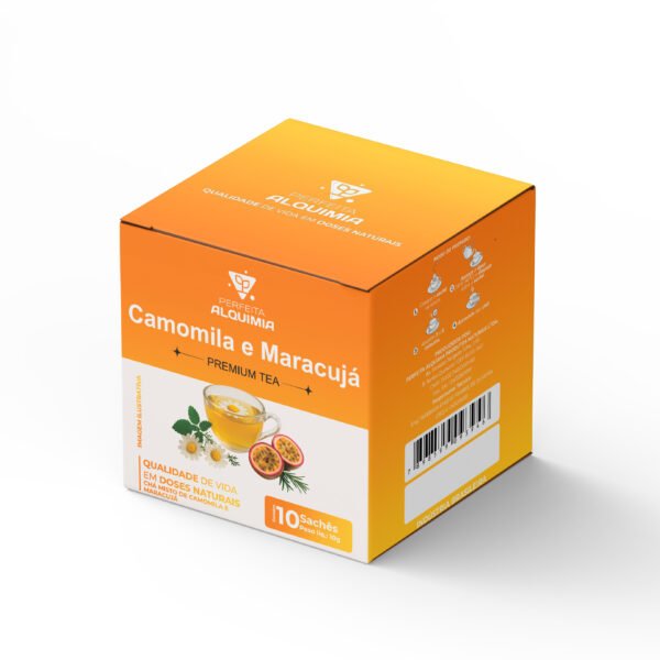 Cha em saches - camomila com maracuja 10x1g - Perfeita Alquimia