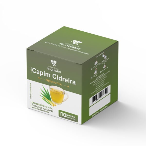 Cha em saches - capim cidreira 10x1g - Perfeita Alquimia