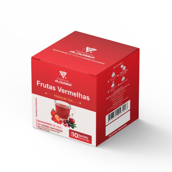 Cha em saches - frutas vermelhas 10x1g - Perfeita Alquimia