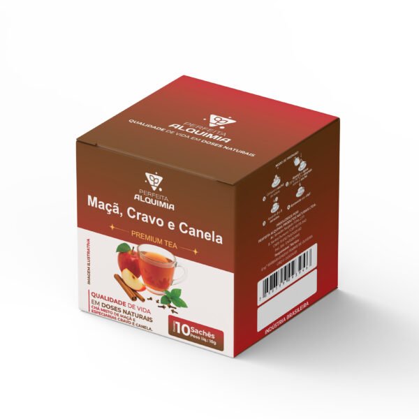 Cha em saches - maca, cravo e canela 10x1g - Perfeita Alquimia